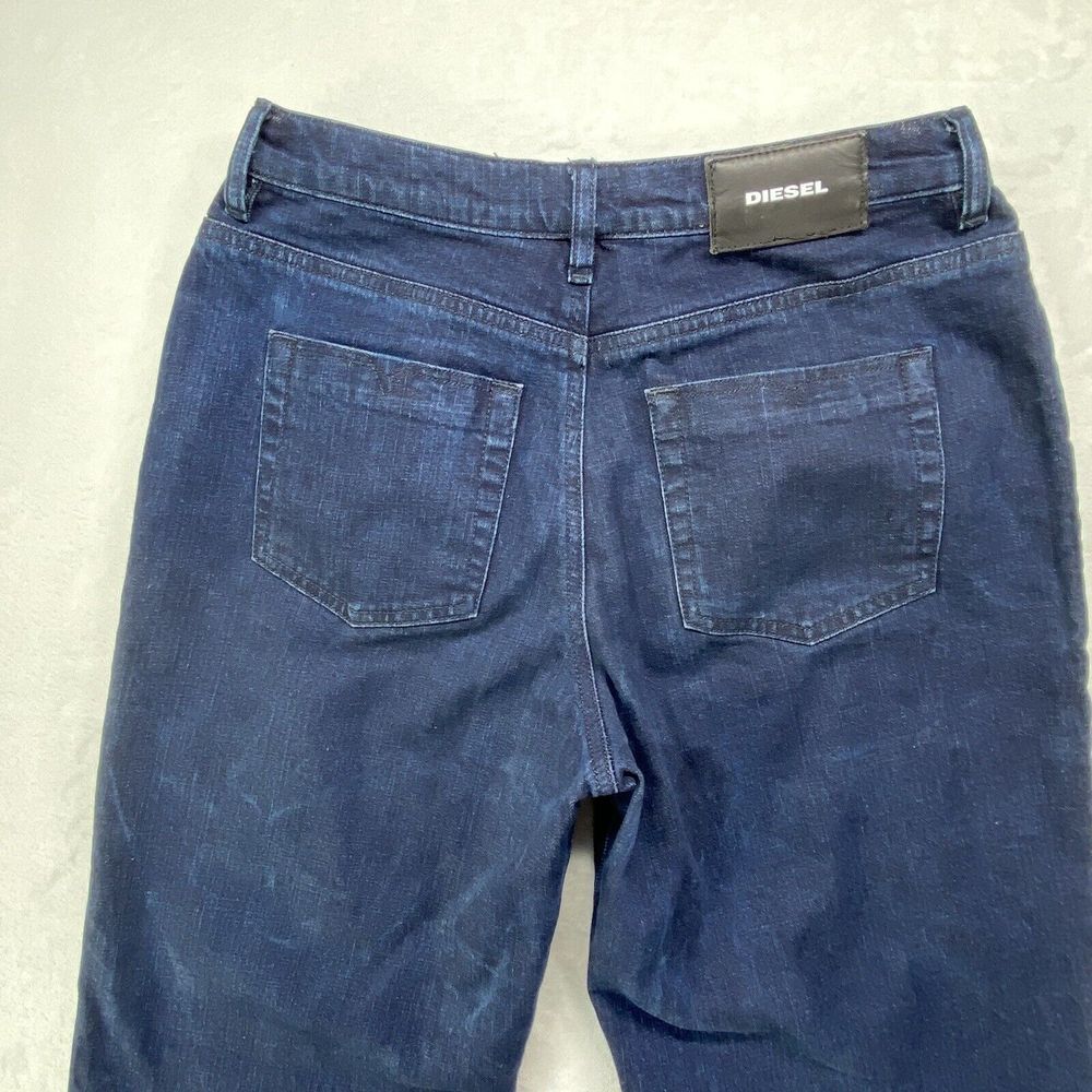 Ladies DIESEL NICLAH Blue High Waist Regular Straight dark Y2k Jeans Sz 28x27
